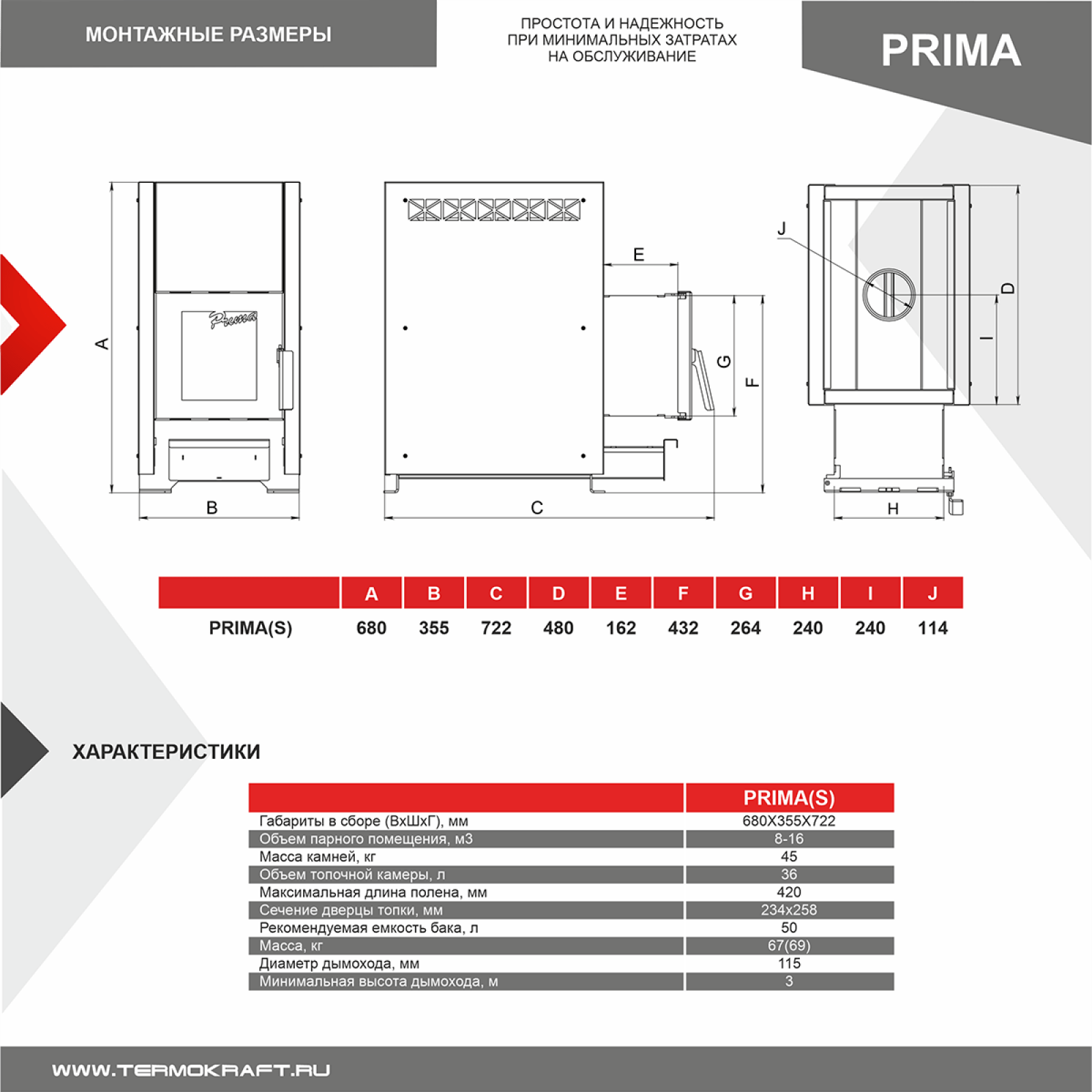 Печь-каменка конвекционная PRIMA 16